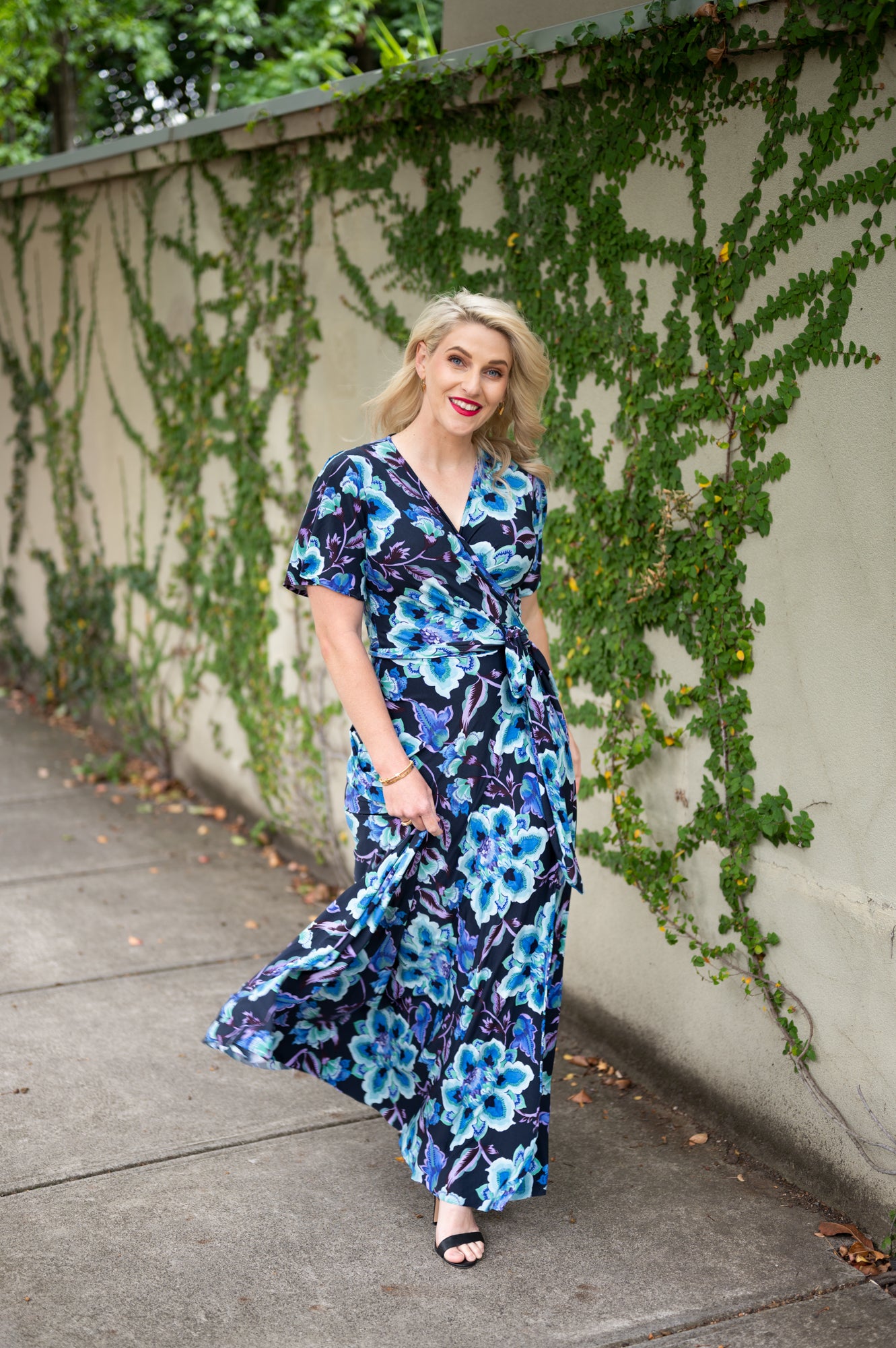 floral Wrap dress is available in regular and plus size dress options