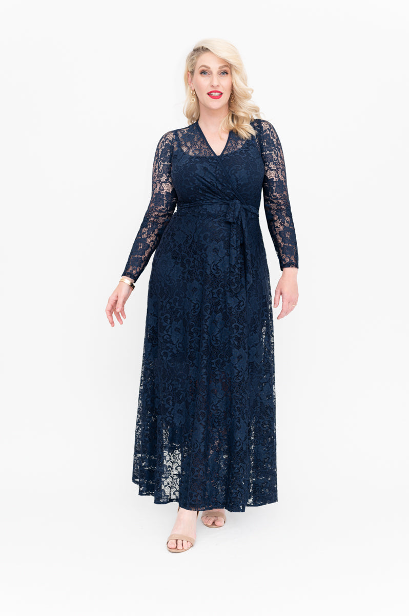 lace wrap dresses in maxi with slip dress with winter sleeve