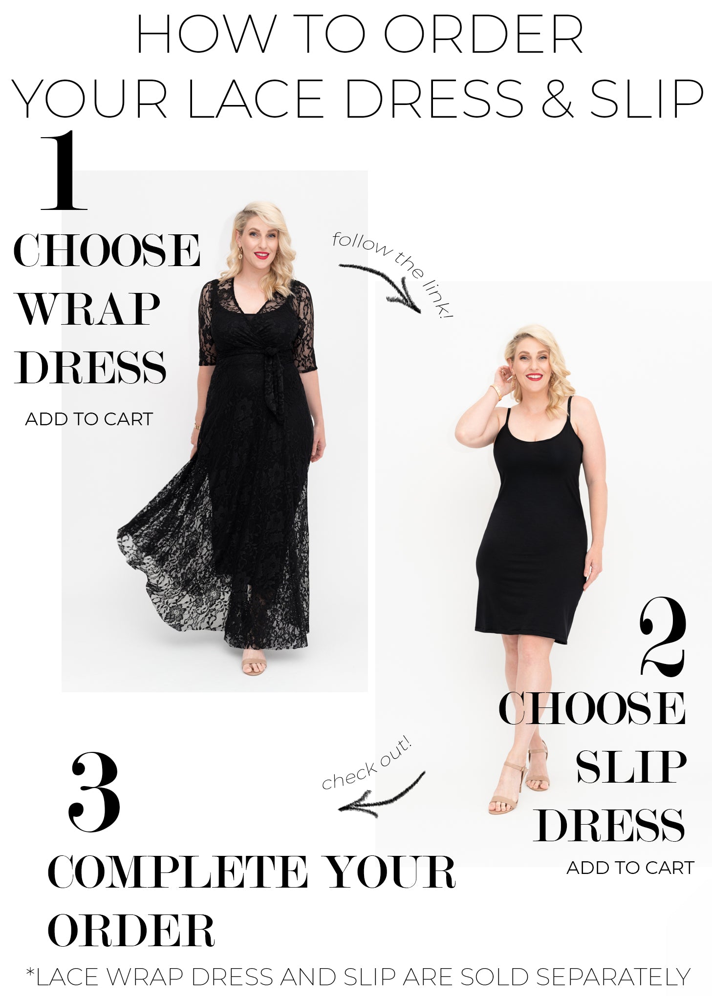 lace wrap dresses in maxi with slip dress options