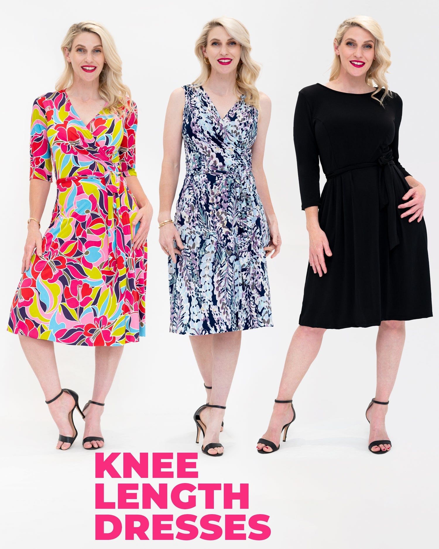 Women's Knee Length Dresses sizes 6-22 Made in Melbourne BY SAMANTHA MELBOURNE Women's Knee Length Dresses sizes 6-22 Made in Melbourne BY SAMANTHA MELBOURNE