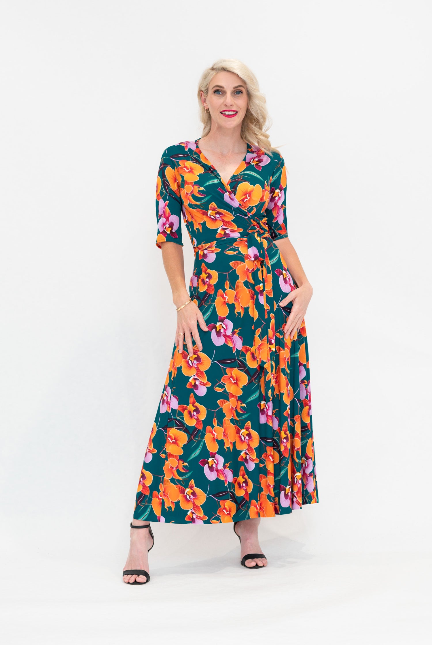 midi wrap dress australia Wrap Midi Dress - Red City - Tights & Clothes In Sizes 4-38