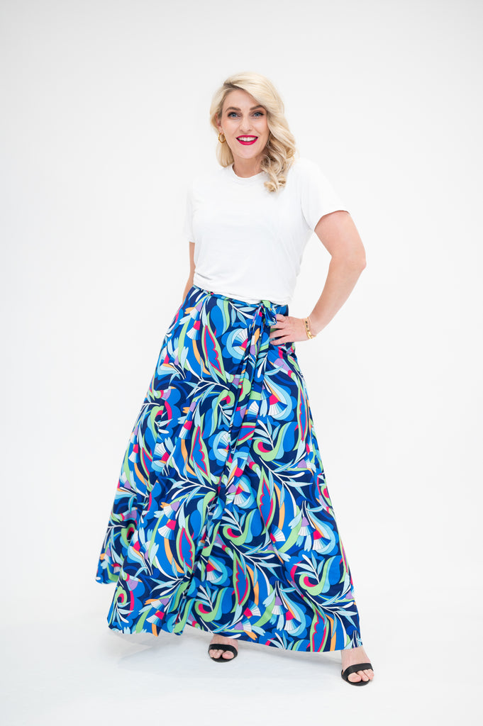 maxi wrap skirt made in sizes 6-22 ( plus size and regular ) 