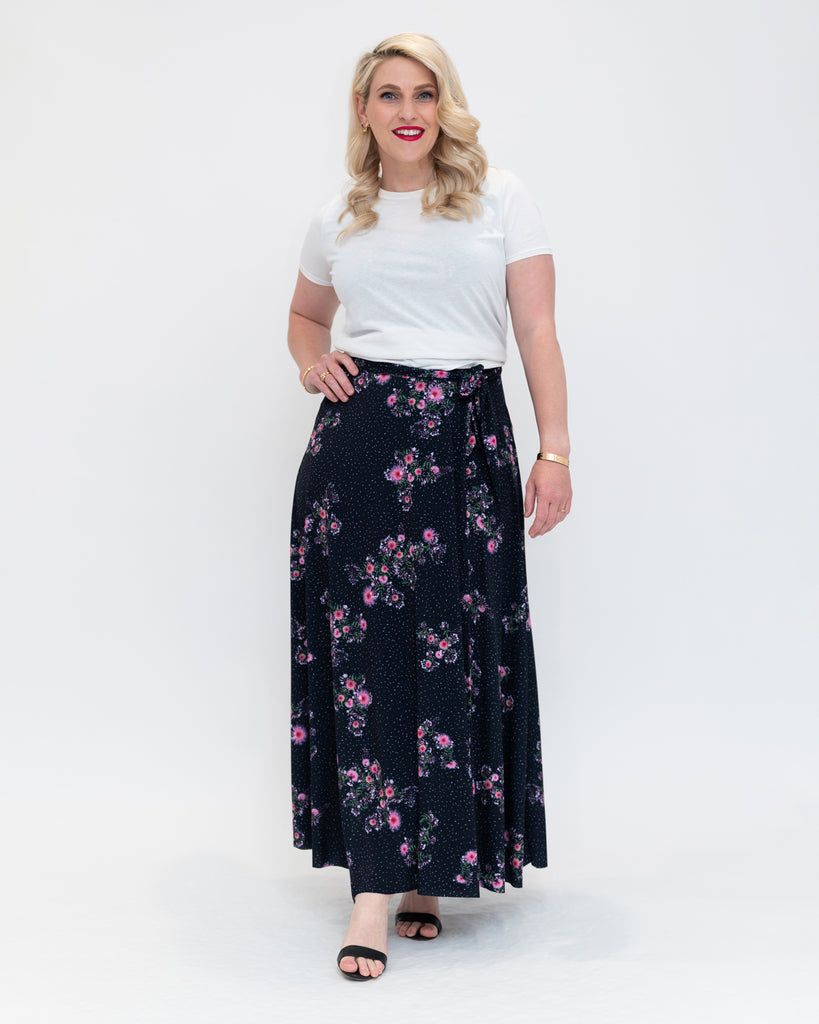 wrap skirt midi length 