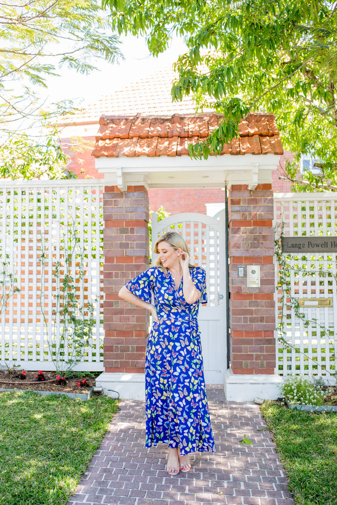 Wrap dress is available in regular and plus size dress options  flutter maxi