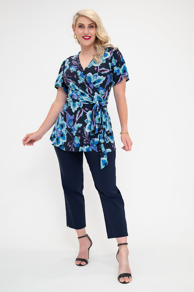 flutter sleeve Wrap top is available in regular and plus size dress options wrap top 