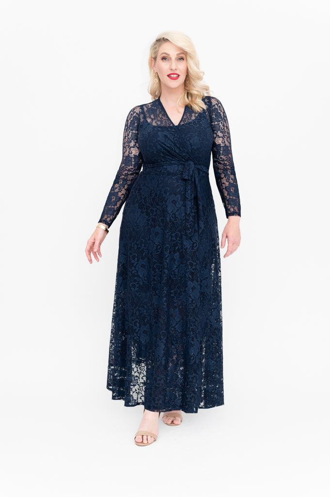 lace wrap dresses in maxi with slip dress with winter sleeve 