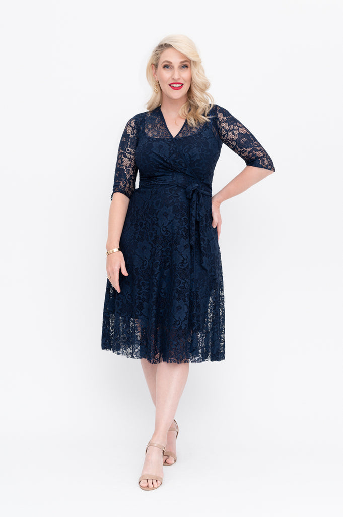 lace wrap dresses in maxi with slip dress knee length with 3/4 sleeves