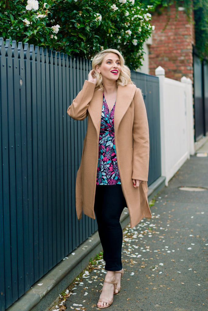 light brown winer jacket front view 