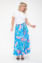 hydrangea Wrap skirt is available in regular and plus size dress options this variant is a midi